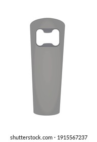 Grauer Flaschenöffner. Vektorgrafik