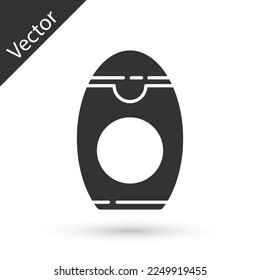 Botella gris de icono de champú aislado en fondo blanco.  Ilustración vectorial
