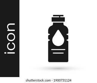 Grey Bottle of water icon isolated on white background. Soda aqua drink sign.  Vector Illustration