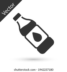 Grey Bottle of water icon isolated on white background. Soda aqua drink sign. Vector