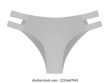 Bikini gris inferior. ilustración vectorial