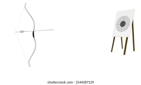 Grey  bow and arrow. vector