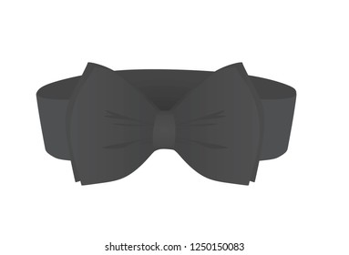 Grey bow tie. vector illustration