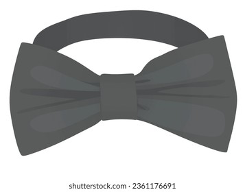  Grey bow tie. vector illustration