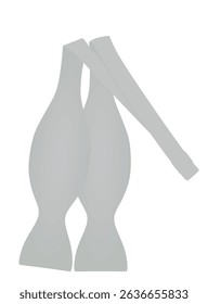 Grey bow tie. vector illustration	