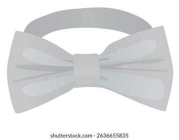 Grey bow tie. vector illustration	