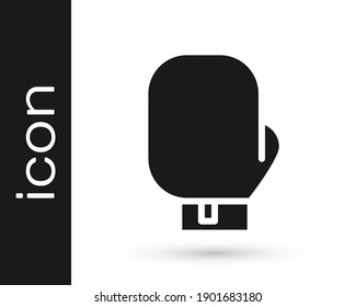 Grey Boxing glove icon isolated on white background.  Vector Illustration