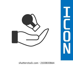 Grey Boxing glove icon isolated on white background.  Vector