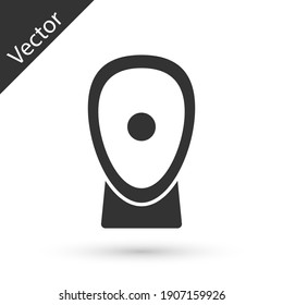 Grey Boxing training paws icon isolated on white background. Vector.