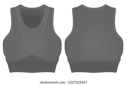 Camiseta de sostén gris. ilustración vectorial