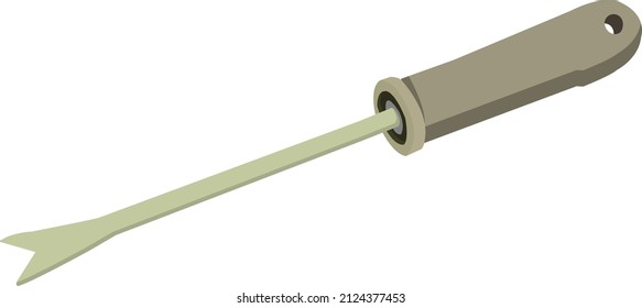 Herramienta de bradaw gris, ilustración, vector sobre fondo blanco.