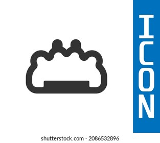 Grey Brass knuckles icon isolated on white background.  Vector