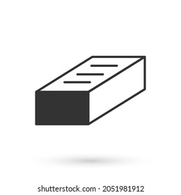 Grey Brick icon isolated on white background.  Vector