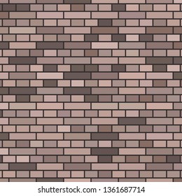 Grey brick wall background. Vector illustration 