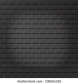 Grey brick wall seamless Vector illustration background - texture pattern for continuous replicate. Stock vector. Flat design.