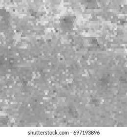 grey brick walls. gray squares and plate. abstract black and white background pattern. monochrome grunge texture. halftone effect. vector illustration