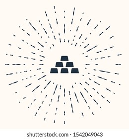 Grey Briefcase icon isolated on beige background. Business case sign. Business portfolio. Abstract circle random dots. Vector Illustration