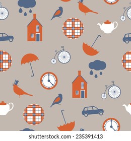 grey british  pattern