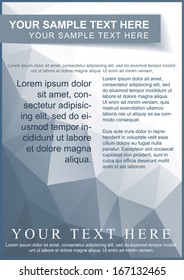 Grey brochure or flyer template on triangle pattern