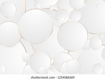 Grey and bronze circles abstract corporate background. Vector tech design