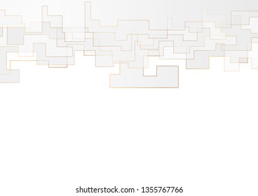 Grey and bronze tech geometric abstract background. Vector design