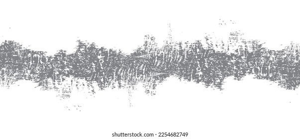 Grey brush stroke background. Gray ink splash on backdrop. Brush background for wallpaper, paint splatter template, dirt banner, watercolor design, dirty texture. Trendy brush background, vector