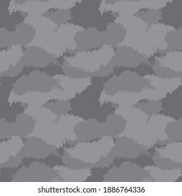 Grey Brush Stroke Camouflage abstract seamless pattern background suitable for fashion textiles, graphics