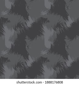 Grey Brush Stroke Camouflage abstract seamless pattern background suitable for fashion textiles, graphics