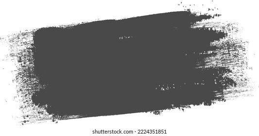 Grey brush stroke isolated on background. Paint brush stroke vector for gray ink paint, grunge design element, dirt banner, watercolor design, dirty texture. Trendy brush stroke, vector illustration