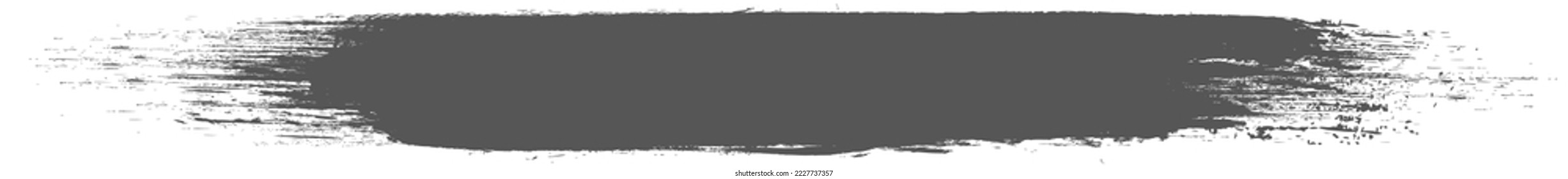 Golpe de pincel gris aislado en el fondo. Vector de trazo de pincel para pintura de tinta gris, elemento de diseño de grunge, banner de suciedad, diseño de acuarela, textura sucia. Icono de pincel de moda, ilustración vectorial