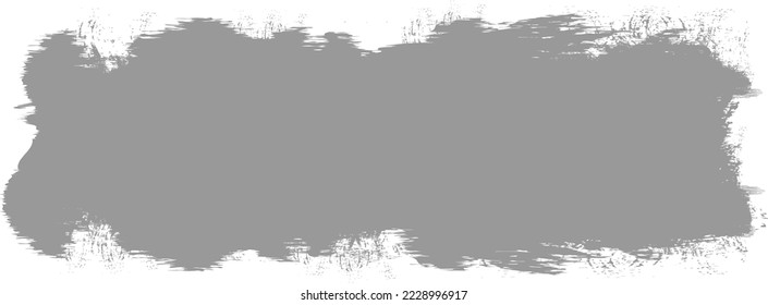 Grey brush stroke isolated on background. Paint brush stroke vector for gray ink paint, grunge design element, dirt banner, watercolor design, dirty texture. Trendy brush stroke, vector illustration