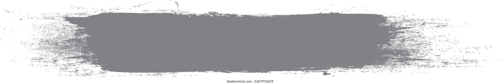 Grey brush stroke isolated on background. Paint brush stroke vector for gray ink paint, grunge design element, dirt banner, watercolor design, dirty texture. Trendy brush stroke, vector illustration