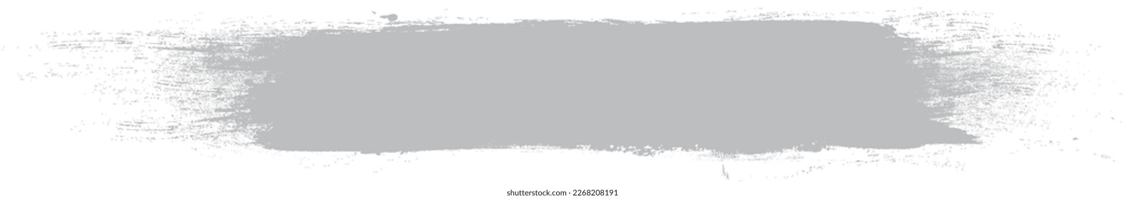 Grey brush stroke isolated on background. Paint brush stroke vector for gray ink paint, grunge design element, dirt banner, watercolor design, dirty texture. Trendy brush stroke, vector illustration