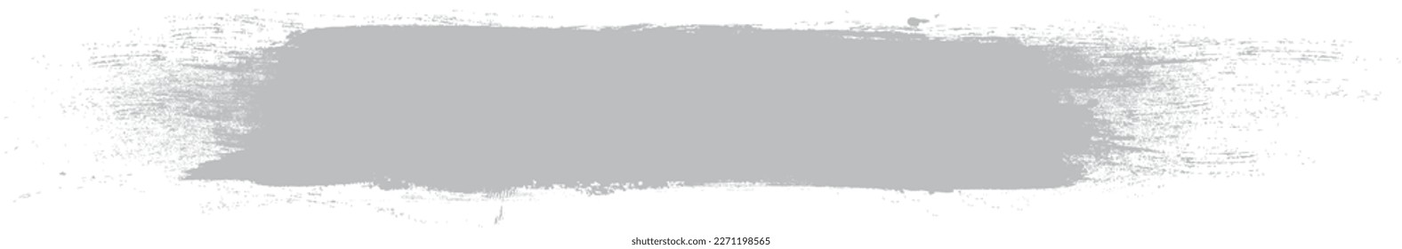 Golpe de pincel gris aislado en el fondo. Vector de trazo de pincel para pintura de tinta gris, elemento de diseño de grunge, banner de suciedad, diseño de acuarela, textura sucia. Icono de pincel de moda, ilustración vectorial