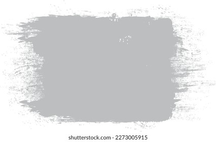 Grey brush stroke isolated on background. Paint brush stroke vector for gray ink paint, grunge design element, dirt banner, watercolor design, dirty texture. Trendy brush stroke, vector illustration