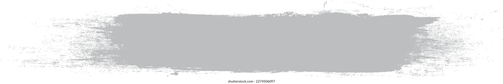 Grey brush stroke isolated on background. Paint brush stroke vector for gray ink paint, grunge design element, dirt banner, watercolor design, dirty texture. Trendy brush stroke, vector illustration