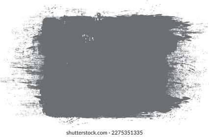 Grey brush stroke isolated on background. Paint brush stroke vector for gray ink paint, grunge design element, dirt banner, watercolor design, dirty texture. Trendy brush stroke, vector illustration