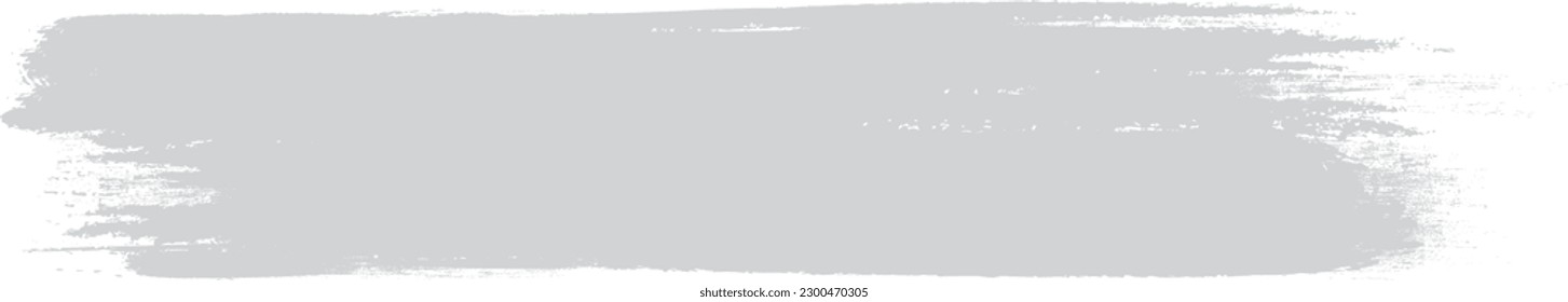 Grey brush stroke isolated on background. Paint brush stroke vector for gray ink paint, grunge design element, dirt banner, watercolor design, dirty texture. Trendy brush stroke, vector illustration