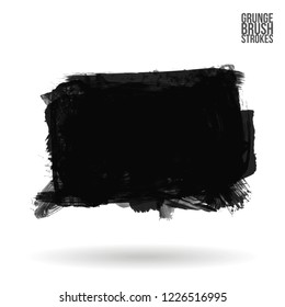 Grauer Pinselstrich und Textur. farbige, abstrakte, farbige Vektorgrafik - lackiertes Element. Unterstreichen und Grenzdesign.