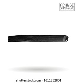 Grey brush stroke and texture. Grunge vector abstract hand - painted element. Underline and border design.