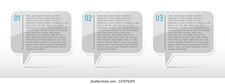 Grey bubbles, templates with place for your text