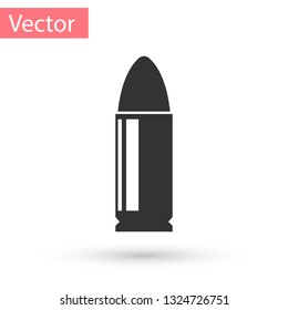 Grey Bullet icon isolated on white background. Vector Illustration