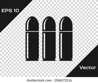 Grey Bullet icon isolated on transparent background.  Vector Illustration