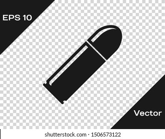 Grey Bullet icon isolated on transparent background.  Vector Illustration