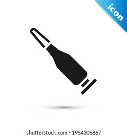 Icono de bala gris aislado en fondo blanco.  Vector