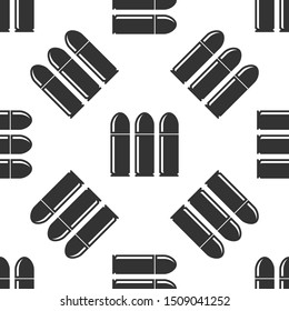 Grey Bullet icon isolated seamless pattern on white background.  Vector Illustration