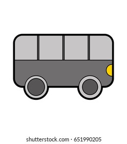 Grey Bus Cartoon Stock Vector (Royalty Free) 651990205 | Shutterstock