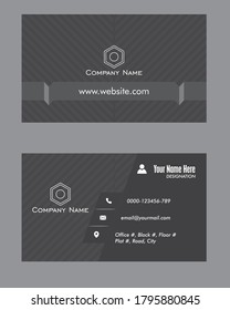 Grey Business Card Design vector