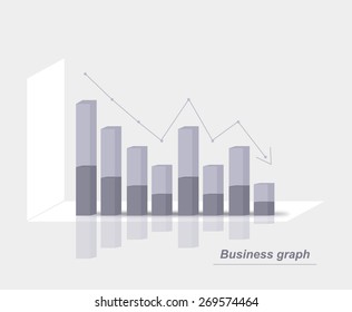Grey business graph
