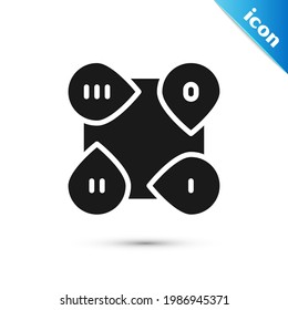 Icono de elemento infográfico de presentación Gray Business aislado en fondo blanco.  Vector